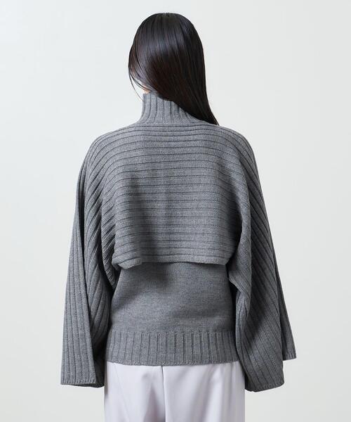 MARW UNITED ARROWS（マルゥ ユナイテッドアローズ）の「＜MARW UNITED ARROWS（マルゥ ユナイテッドアローズ）＞ AC/W レイヤード 3WAY ニット（ニット/セーター・レディース・ブラック/グレー・FREE）」の17枚目の写真