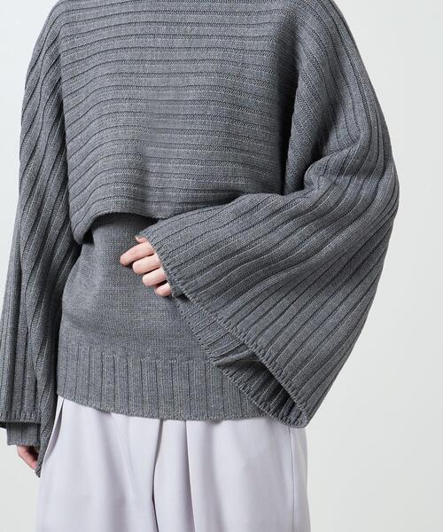 MARW UNITED ARROWS（マルゥ ユナイテッドアローズ）の「＜MARW UNITED ARROWS（マルゥ ユナイテッドアローズ）＞ AC/W レイヤード 3WAY ニット（ニット/セーター・レディース・ブラック/グレー・FREE）」の19枚目の写真