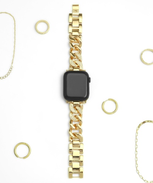 Urban Coral（アーバンコーラル）の「Apple Watch Band / アップルウォッチ バンド CZ喜平チェーン / Urban Coral（デジタル腕時計・レディース・ゴールド/シルバー/ピンクゴールド/ブラック・40mm/44mm）」の21枚目の写真