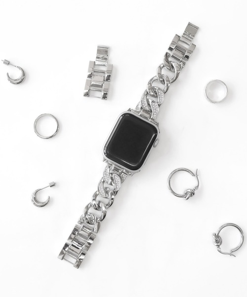 Urban Coral（アーバンコーラル）の「Apple Watch Band / アップルウォッチ バンド CZ喜平チェーン / Urban Coral（デジタル腕時計・レディース・ゴールド/シルバー/ピンクゴールド/ブラック・40mm/44mm）」の20枚目の写真