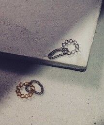 and cloud | Square Cable Chain/Curb Chain Set Ring(リング)