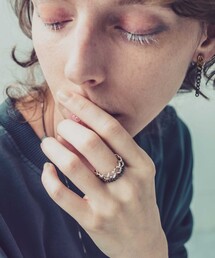 and cloud（アンドクラウド）の「Square Cable Chain/Curb Chain Set Ring（リング）」