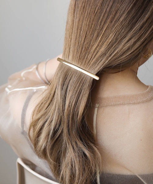 Bab（バブ）の「【WEB限定】メタルスティックバレッタ（バレッタ/ヘアクリップ・レディース・シルバー/ゴールド・ONESIZE）」の7枚目の写真