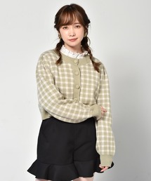 ems excite | チェックショートカーデ(カーディガン/ボレロ)