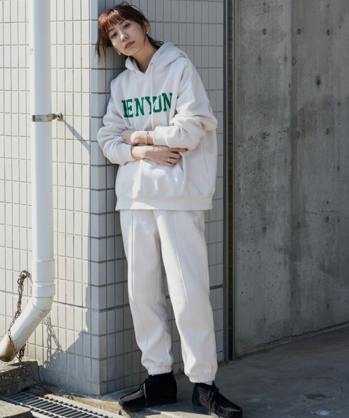 Auntie Rosa Holiday（アンティローザホリデー）の「裏起毛ロゴスウェットパーカー（パーカー・レディース・グリーン/ライトグレー/アイボリー/ネイビー・FREE）」の9枚目の写真