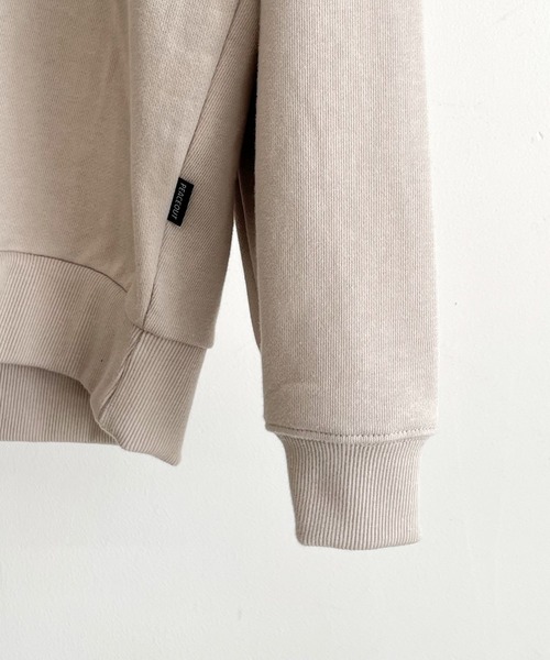 CANAL JEAN（キャナルジーン）の「PEACE OUT ENJOY(ピースアウトエンジョイ) "POE"裏毛トレーナー（スウェット・レディース・ベージュ/ヘザーグレー・ONE SIZE）」の8枚目の写真