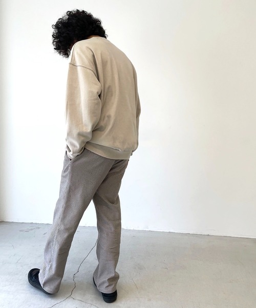 CANAL JEAN（キャナルジーン）の「PEACE OUT ENJOY(ピースアウトエンジョイ) "POE"裏毛トレーナー（スウェット・レディース・ベージュ/ヘザーグレー・ONE SIZE）」の16枚目の写真