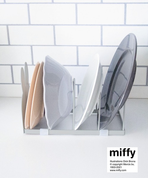 Miffy（ ミッフィー）の「【miffy】ディッシュスタンド（キッチン収納・レディース・ホワイト/グレー・FREE）」の11枚目の写真