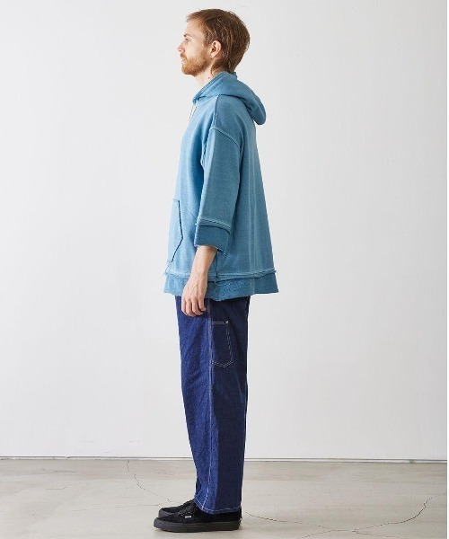 CAL O LINE（キャルオーライン）の「CAL O LINE /キャルオーライン　CUT-OFF SWEAT(HOODY) カットオフスウェット（フーディー） CL212-015（パーカー・メンズ・ブラック・MEDIUM/LARGE/X-LARGE）」の3枚目の写真