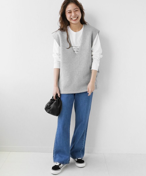 JOURNAL STANDARD relume(ジャーナルスタンダード レリューム)の「XINダンボールジレ◆(ベスト・レディース・グレー系その他/ネイビー・FREE)」の3枚目の写真