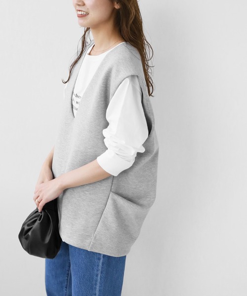 JOURNAL STANDARD relume(ジャーナルスタンダード レリューム)の「XINダンボールジレ◆(ベスト・レディース・グレー系その他/ネイビー・FREE)」の8枚目の写真