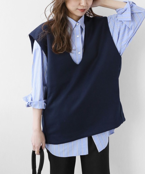 JOURNAL STANDARD relume(ジャーナルスタンダード レリューム)の「XINダンボールジレ◆(ベスト・レディース・グレー系その他/ネイビー・FREE)」の19枚目の写真