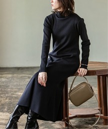 カラーブロックニットワンピース3◆