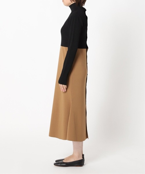 Noble（ノーブル）の「カラーブロックニットワンピース3◆（ワンピース・レディース・ネイビー/ブラック/ベージュ・FREE）」の12枚目の写真