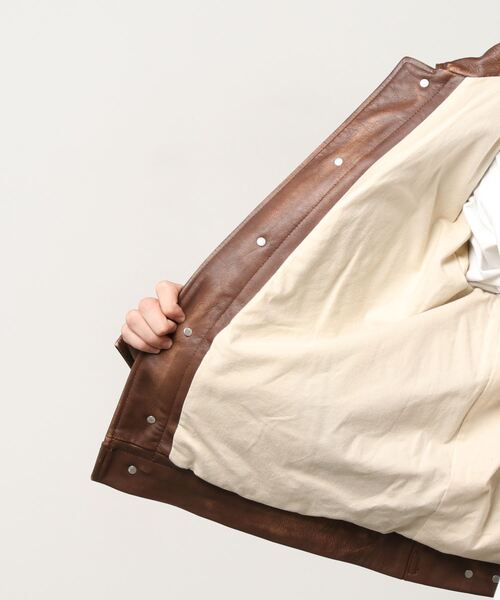 DIESEL(ディーゼル)の「メンズ レザージャケット(ライダースジャケット・メンズ・ブラウン/ブラック・LARGE/X-LARGE/X-SMALL/MEDIUM/SMALL)」の8枚目の写真