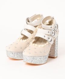 Swankiss（スワンキス）の「EV laceup velour heels（パンプス