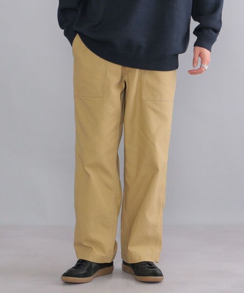 SHIPS（シップス）の「【WEB限定】SHIPS: バックツイル ワイド テーパード ベイカーパンツ（カーゴパンツ・メンズ・ホワイト/ベージュ/ネイビー/オリーブ・SMALL/MEDIUM/LARGE/X-LARGE）」の3枚目の写真