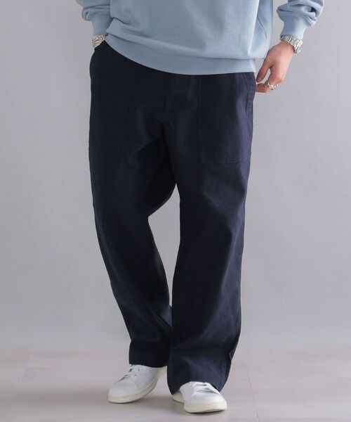 SHIPS（シップス）の「【WEB限定】SHIPS: バックツイル ワイド テーパード ベイカーパンツ（カーゴパンツ・メンズ・ホワイト/ベージュ/ネイビー/オリーブ・SMALL/MEDIUM/LARGE/X-LARGE）」の4枚目の写真