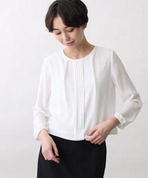 INDIVI | 【洗える/インナー付き】ピンタックデザイン プルオーバー(シャツ/ブラウス)