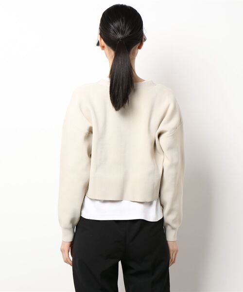 HONEYSUCKLE ROSE（ハニーサックルローズ）の「【HONEYSUCKLE ROSE】洗えて軽いニットカーデ（カーディガン/ボレロ・レディース・イエロー/オフホワイト/ブラック・M/L）」の5枚目の写真