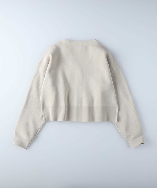 HONEYSUCKLE ROSE（ハニーサックルローズ）の「【HONEYSUCKLE ROSE】洗えて軽いニットカーデ（カーディガン/ボレロ・レディース・イエロー/オフホワイト/ブラック・M/L）」の7枚目の写真