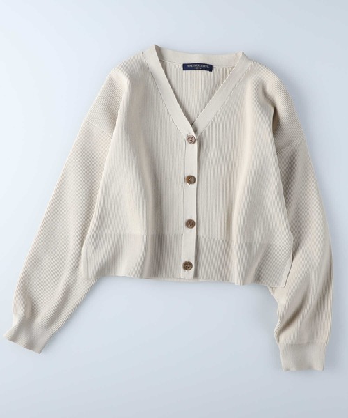 HONEYSUCKLE ROSE（ハニーサックルローズ）の「【HONEYSUCKLE ROSE】洗えて軽いニットカーデ（カーディガン/ボレロ・レディース・イエロー/オフホワイト/ブラック・M/L）」の17枚目の写真