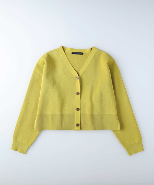 HONEYSUCKLE ROSE（ハニーサックルローズ）の「【HONEYSUCKLE ROSE】洗えて軽いニットカーデ（カーディガン/ボレロ・レディース・イエロー/オフホワイト/ブラック・M/L）」の22枚目の写真