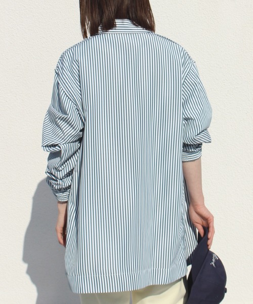 LAVEANGE（ラビアンジェ）の「カラーストライプシャツ（シャツ/ブラウス・メンズ・ライトブルー/グリーン/ミント・M/L）」の5枚目の写真