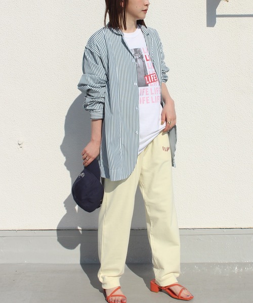 LAVEANGE（ラビアンジェ）の「カラーストライプシャツ（シャツ/ブラウス・メンズ・ライトブルー/グリーン/ミント・M/L）」の8枚目の写真