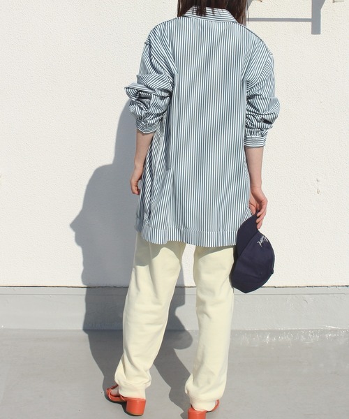 LAVEANGE（ラビアンジェ）の「カラーストライプシャツ（シャツ/ブラウス・メンズ・ライトブルー/グリーン/ミント・M/L）」の10枚目の写真