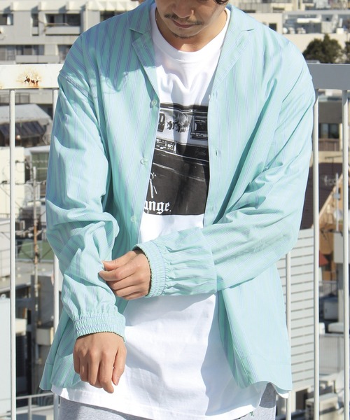 LAVEANGE（ラビアンジェ）の「カラーストライプシャツ（シャツ/ブラウス・メンズ・ライトブルー/グリーン/ミント・M/L）」の11枚目の写真