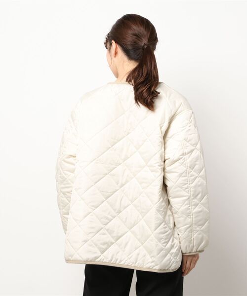 Samansa Mos2（サマンサ モスモス）の「キルティングノーカラーブルゾン（ブルゾン・レディース・ブラック/カーキ/キナリ・ﾌﾘ-）」の6枚目の写真