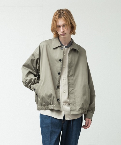 SLICK(スリック)の「T/C ギャバジンショートブルゾン(ブルゾン・メンズ・セージグリーン/グレイッシュベージュ・1/2/3)」の10枚目の写真