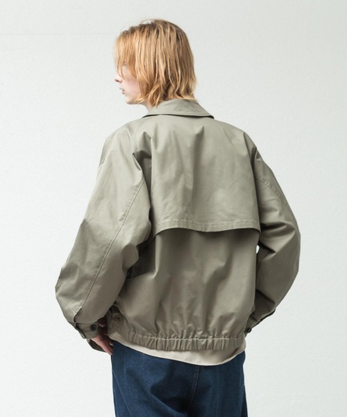 SLICK(スリック)の「T/C ギャバジンショートブルゾン(ブルゾン・メンズ・セージグリーン/グレイッシュベージュ・1/2/3)」の12枚目の写真