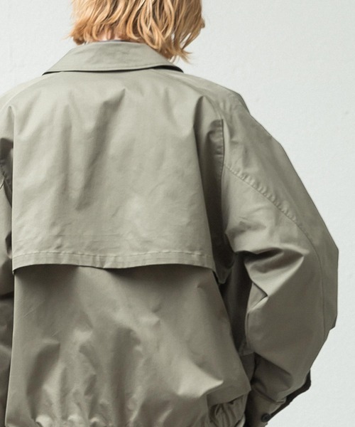SLICK(スリック)の「T/C ギャバジンショートブルゾン(ブルゾン・メンズ・セージグリーン/グレイッシュベージュ・1/2/3)」の14枚目の写真