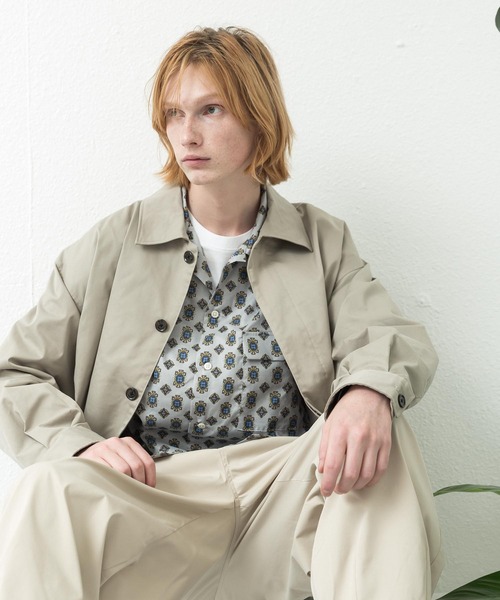 SLICK(スリック)の「T/C ギャバジンショートブルゾン(ブルゾン・メンズ・セージグリーン/グレイッシュベージュ・1/2/3)」の6枚目の写真