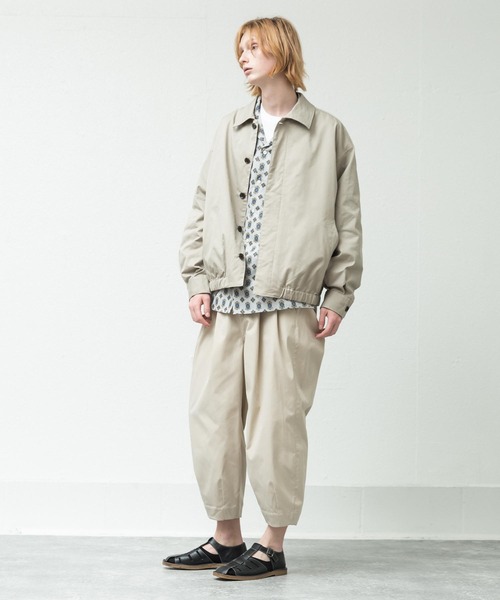 SLICK(スリック)の「T/C ギャバジンショートブルゾン(ブルゾン・メンズ・セージグリーン/グレイッシュベージュ・1/2/3)」の8枚目の写真