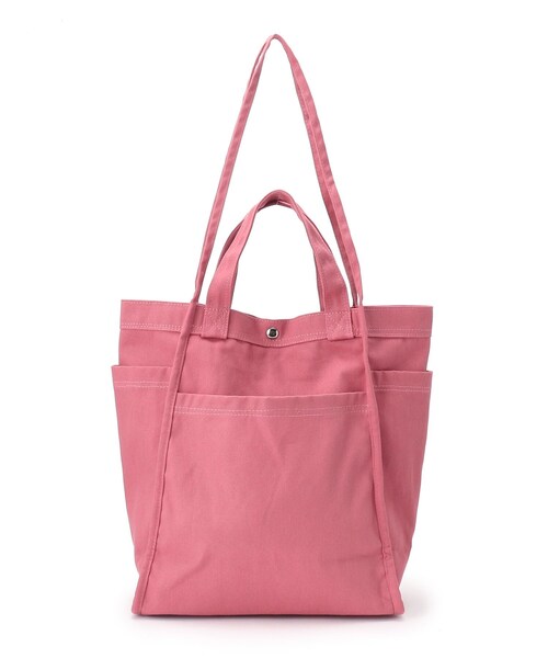 SHOO・LA・RUE（シューラルー）の「◆パイピングアウトポケットトート（トートバッグ・レディース・ライトベージュ/ピンク系/ブルー・00）」の6枚目の写真