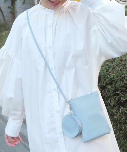 CORNERS（コーナーズ）の「フェイクレザーミニショルダーバッグ（ショルダーバッグ・レディース・ホワイト/ライトブルー/ブラック/ブラウン/ライトグリーン/ベージュ/マスタード/カーキ/アイボリー・FREE）」の8枚目の写真