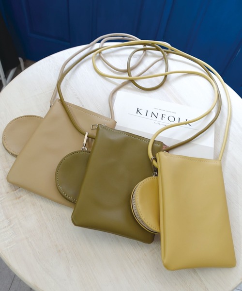 CORNERS（コーナーズ）の「フェイクレザーミニショルダーバッグ（ショルダーバッグ・レディース・ホワイト/ライトブルー/ブラック/ブラウン/ライトグリーン/ベージュ/マスタード/カーキ/アイボリー・FREE）」の10枚目の写真