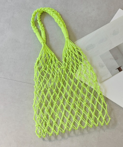 COLONY 2139（コロニートゥーワンスリーナイン）の「マクラメバッグ（ハンドバッグ・レディース・イエロー/ピンク・FREE）」の12枚目の写真