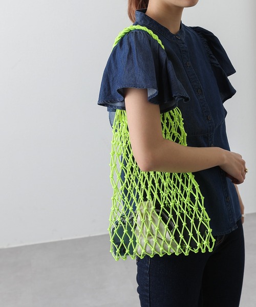 COLONY 2139（コロニートゥーワンスリーナイン）の「マクラメバッグ（ハンドバッグ・レディース・イエロー/ピンク・FREE）」の10枚目の写真