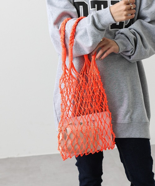 COLONY 2139（コロニートゥーワンスリーナイン）の「マクラメバッグ（ハンドバッグ・レディース・イエロー/ピンク・FREE）」の14枚目の写真