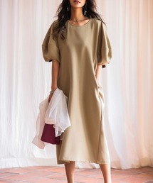 SAISON DE PAPILLON | オーバーサイズバルーンスリーブデザインワンピース(ワンピース)