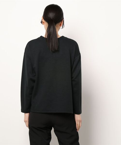 Samansa Mos2 blue(サマンサモスモスブルー)の「前後2wayカットプルオーバー(Tシャツ/カットソー・レディース・ブラック/オフホワイト/グリーン・フリ-)」の5枚目の写真