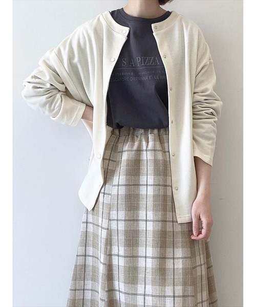 Samansa Mos2 blue(サマンサモスモスブルー)の「前後2wayカットプルオーバー(Tシャツ/カットソー・レディース・ブラック/オフホワイト/グリーン・フリ-)」の2枚目の写真