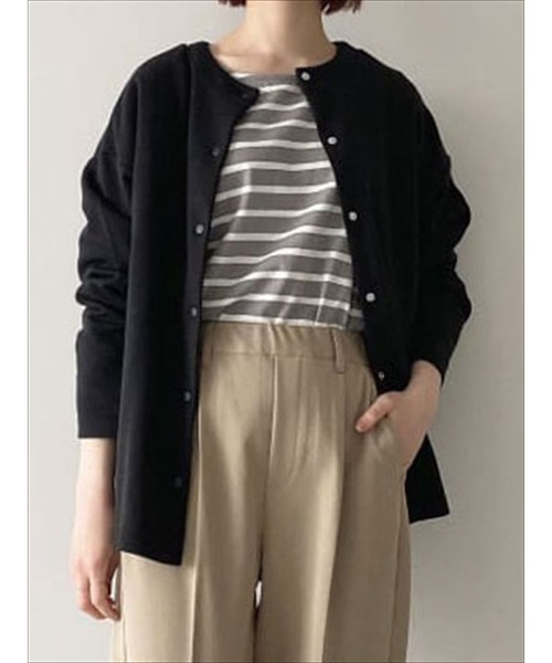 Samansa Mos2 blue(サマンサモスモスブルー)の「前後2wayカットプルオーバー(Tシャツ/カットソー・レディース・ブラック/オフホワイト/グリーン・フリ-)」の3枚目の写真