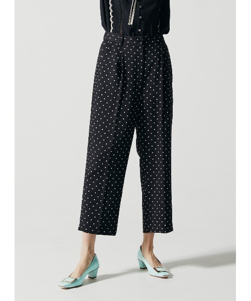 COEL（コエル）の「ドットタックパンツ（スラックス・レディース・ホワイト/ブラック・38/36）」の15枚目の写真