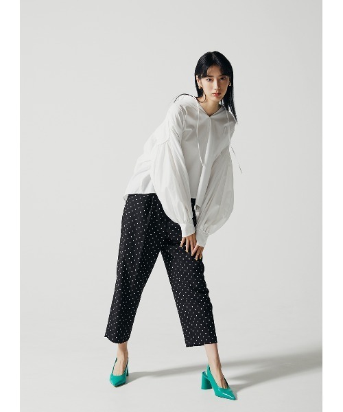 COEL（コエル）の「ドットタックパンツ（スラックス・レディース・ホワイト/ブラック・38/36）」の22枚目の写真