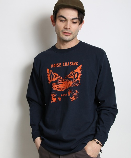 ROTAR(ローター)の「NOISE CHASING LS Tee(Tシャツ/カットソー・メンズ・オフホワイト/ネイビー/スミクロ・LARGE/MEDIUM/SMALL/X-LARGE)」の2枚目の写真